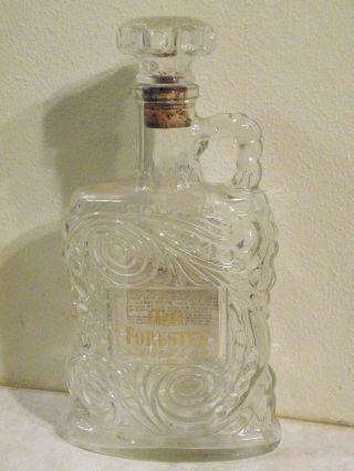 Empty Bottle - Vintage Old Forester Bourbon Bottle 11 " Tall