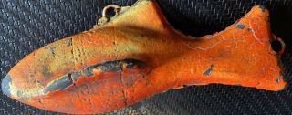 Vintage Orange Colored Coated 10 Lb Fish Downrigger Fishing Trolling Weight