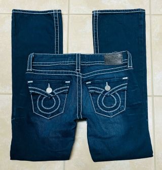 Big Star Vintage Sophie Stretch Dark Blue Jeans Size 28 X 31