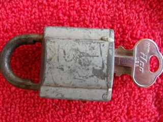 Ford Gumball Machine Padlock Lockport York Chicago Lock Co W/ Key Vintage