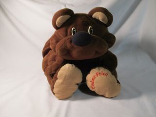 Vintage Fisher Price Rumple Bear Plush Stuffed Animal 1993
