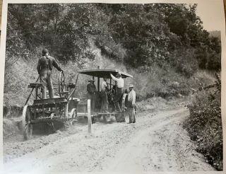 Vintage 8x10 Stratford Iowa Steam Tractor Road Construction Photograph