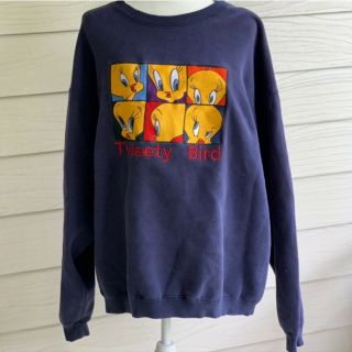 Vtg 1990s Warner Bros Tweety Bird Looney Tunes Sweat Shirt Sweater Sz Xxl