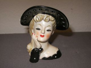 Vintage Napco S673b " Rita Hayworth " 4 " Lady Head Vase