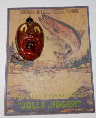 Vintage Novelty Of Old Florida Jolly Man Style Fishing Lure Collectible