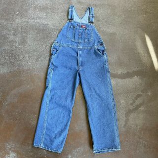 Vintage Dickies Men’s Bib Overalls,  Faded Blue,  34x30,  Ready To Wear