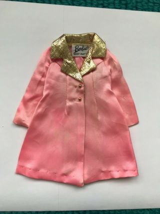 Vintage Barbie Mod Jc Penney Exclusive 1596 Pink Premiere Coat (1969 - 70)