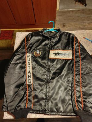 Vintage 70s Ford Mustang 1979 Indy 500 Pace Car Windbreaker Jacket Large