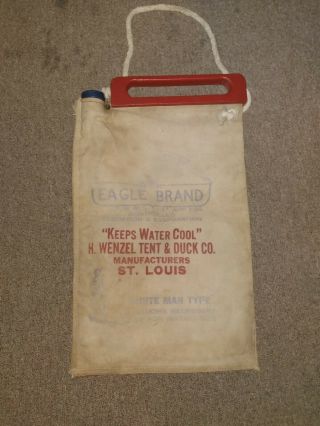 Eagle Brand Canvas Wenzel Tent Duck Minuteman Drinking Water Bag Vintage Camping
