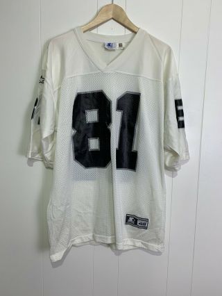 Vintage 90s Tim Brown Las Vegas La Oakland Raiders Nfl Starter Jersey Size 52 Xl