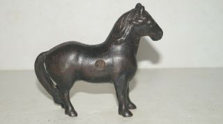 Vintage Cast Iron Black Horse Stallion House Decor Coin Bank Figurine -
