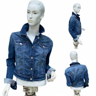 White House Black Market Vintage Denim Jean Stretch Jacket 10