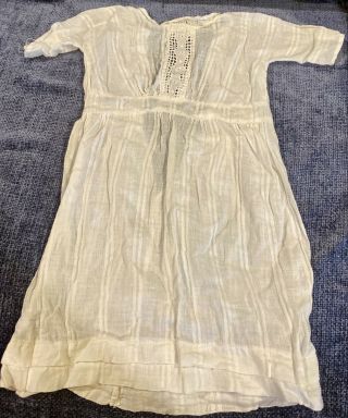 Antique Fancy Cotton Dress For French Or German Bisque Doll