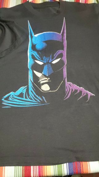 Vintage 1989 Dc Comics Batman Graphic T - Shirt Size Large - Xlarge Single Stitch