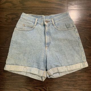 Vintage 1980’s Lee Denim Riders Blue Jean High Rise Light Wash Mom Shorts 8 Med