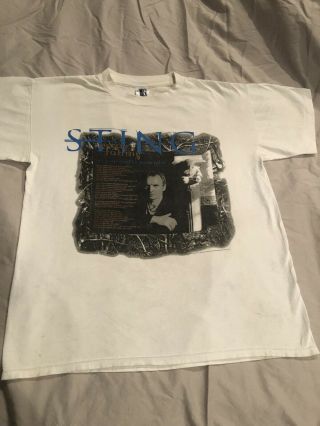 Vintage 1996 Sting Mercury Falling Tour Concert T Shirt White L Polygram Merch