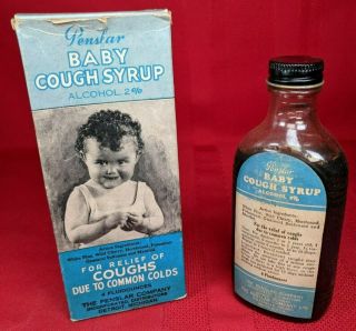 Rare Fantastic Vintage Antique Medicine Bottle Penslar Baby Cough Syrup
