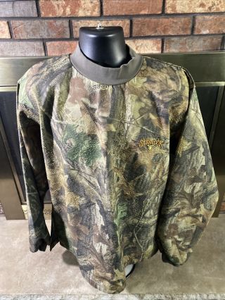 Vintage Scentlok Camouflage Camo Outdoors Hunting Long Sleeve Pullover Shirt L