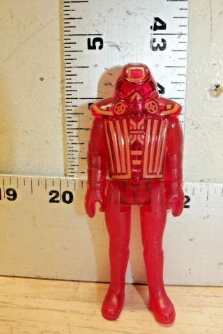 Vintage 1981 Disney Tomy Tron Clear Red Warrior 4 " Action Toy