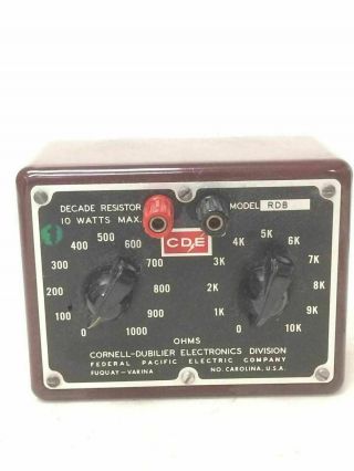 Vintage Cornell - Dubilier Decade Resistor Box Model Rdb