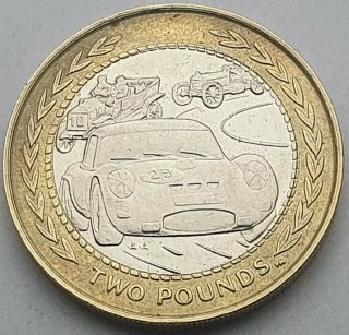 1999 Isle Of Man Vintage Rally Car £2 Coin - Circulated