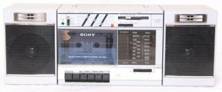 Sony Cfs - 3000 Vtg Stereo Boombox " Transound " Fm/am Cassette Recorder Radio