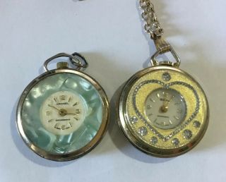 Swiss Made Webster & Cronel Anti Magnetic Wind Up Vintage Necklace Pendant Watch