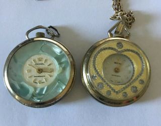 Swiss Made Webster & Cronel Anti Magnetic Wind Up Vintage Necklace Pendant Watch 2