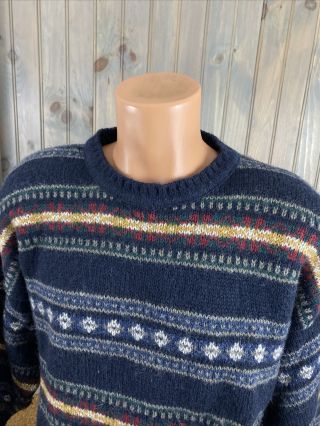 Vintage Woolrich Pullover Sweater Men’s Size Large Made In Usa Wool Blend