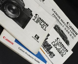 Vintage Canon F - 1 Camera,  Fd Lens Instruction Manuals,  Product Guide,  More