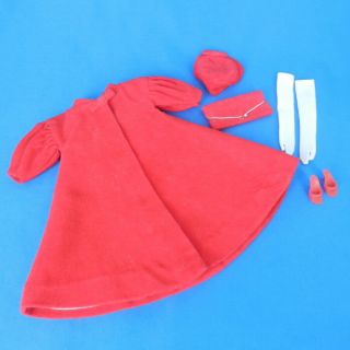 Vintage Barbie Red Flare Complete Outfit 939 Doll Clothes 1960s