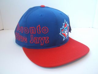 Toronto Blue Jays Spell Out Hat Vintage Blue Red Mlb Snapback Baseball Cap W/tag