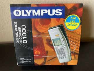 Vtg Olympus D1000 Digital Voice Recorder W/ Box And All Accessories
