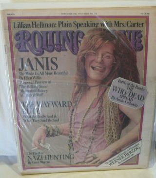 Vtg Rolling Stone 226 Nov 18 1976 Janis Joplin Nazi Hunting Carter No Label