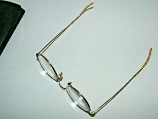 Vintage Eyeglasses With Case Omega ? John Lennon Style Round Prop With Case 3