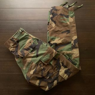 Vtg Us Army Woodland Camo Bdu Cargo Combat Pants Military Size Small Regular
