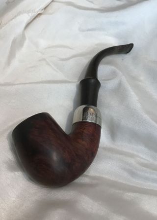 Vintage Smoking Pipe K&p Petersons With Silver Band.  ￼