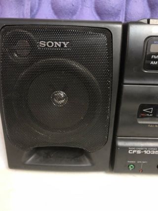 Vtg Sony Boom Box CFS - 1035 AM/FM Radio Tape Player - Tape Player Not 3