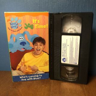 Vintage Blues Clues Nickelodeon - Its Joe Time Vhs Tape Movie 2002 - Rare / Good