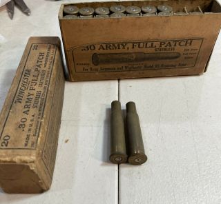 Winchester Repeating Arms.  30 Army Full Patch For Model 95 - Incls 18 Empty Shells