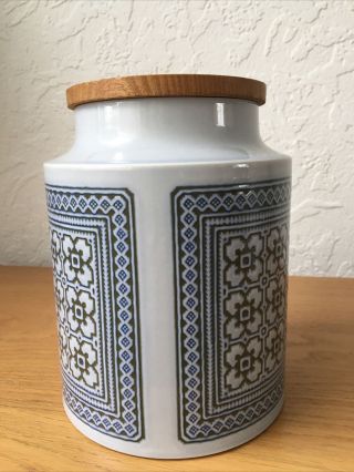Vintage Hornsea ' Tapestry ' Large Storage Jar 20cm Tall Retro Style 2