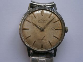Vintage Gents Wristwatch Helvetia Britannia Mechanical Watch Spares 64