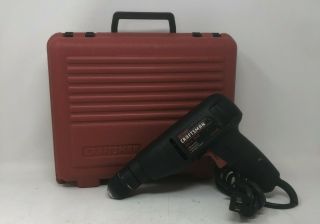 Vintage Sears Craftsman 1/3 Hp 3/8 " Inch Corded Electric Drill 315.  10123 W/ Case
