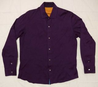 Vintage Robert Graham Long Sleeve Shirt Purple Size M