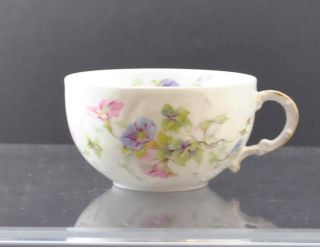 Vintage Theodore Haviland Limoges France Porcelain Flower Coffee Cup 2 1/8 " Y21
