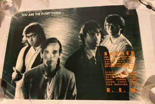 Vintage 1988 R.  E.  M.  You Are The Everything Approx.  21 X 30 Poster Rare Pinholes