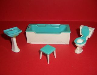 Vintage Dolls House Triang Spot On Bathroom Suite 1960 