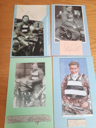 5 Hackney Vintage Speedway Autographs Clibbett,  Hansen,  Case,  Wells Etc.