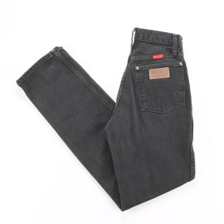 Vintage Wrangler Black Denim Regular Straight Jeans Womens W26 L34