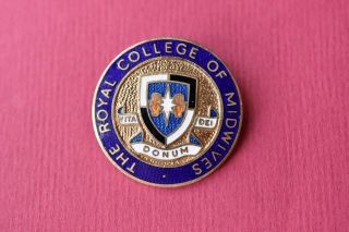 Vintage Royal College Of Midwives Pin Badge Nursing Collectable By Fattorini